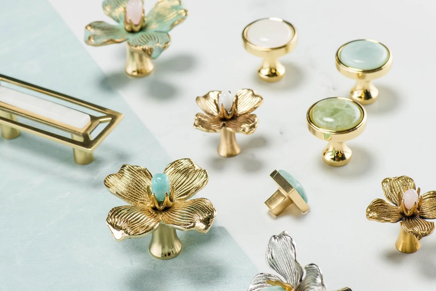 Modern Matter solid brass cabinet pulls at Heritage Home Supply Chicago