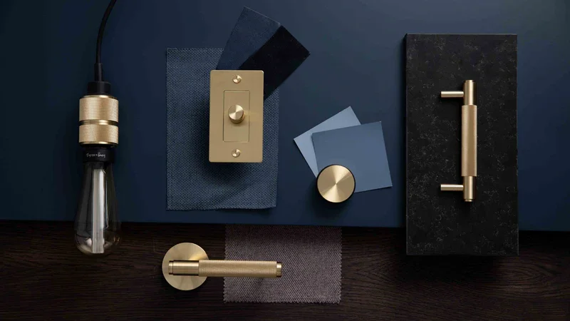 Buster + Punch machined brass hardware finishes at Heritage Home Supply Andersonville Chicago