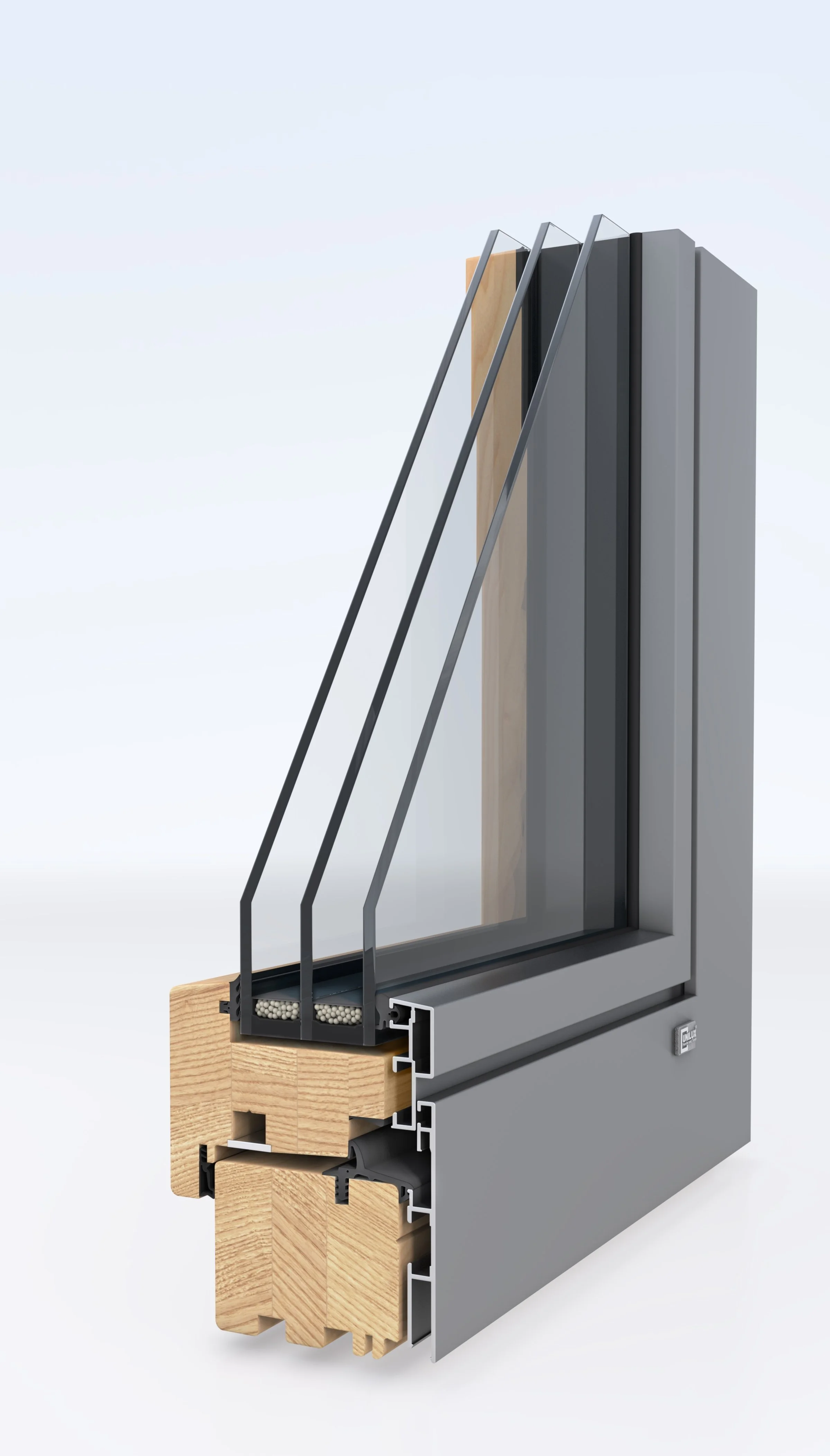 Nordic Pine Alu clad triple glazed window