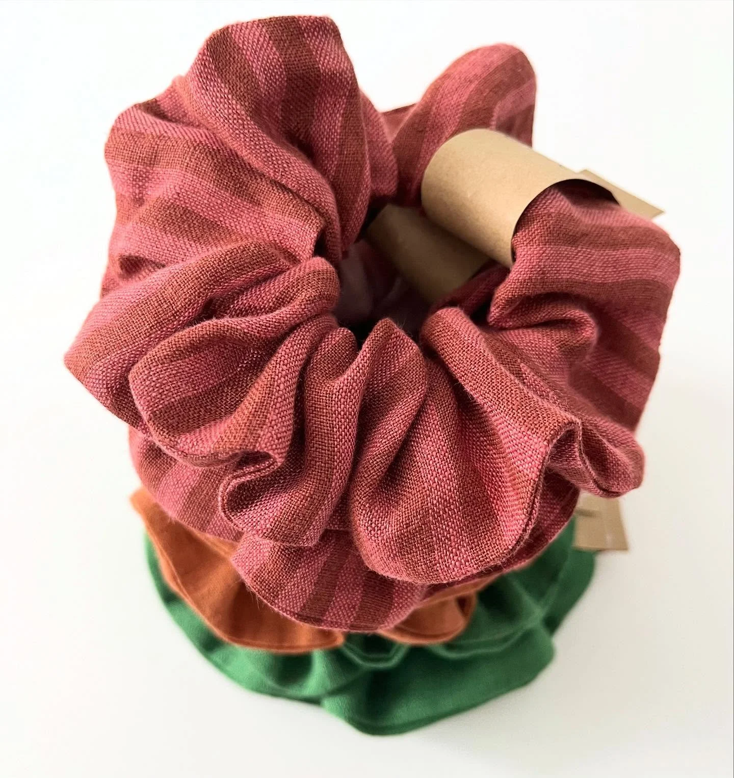 On the sewing table today. More of our much loved linen scrunchies. 

#hairstyles #happyhairdays #hairaccesories #linen #handmade #onthesewingtable #fabricsculpture #autumnalcolours