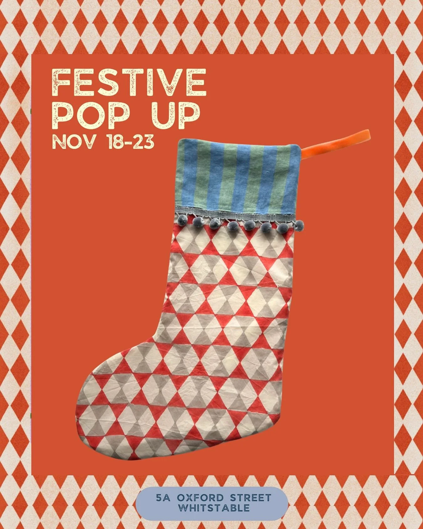 I&rsquo;ll be brining a few of our sell out Christmas stockings to the pop up next week. 

Always unique and one of a kind. 

In other news we also listened to our first Christmas songs this week and it felt ok&hellip; anyone else or is it just me fe