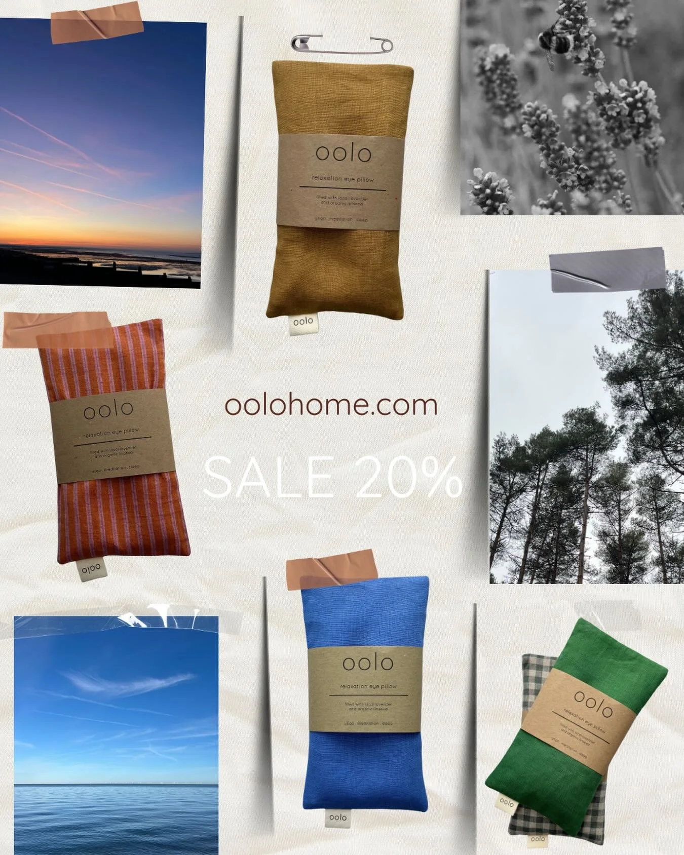 Inspired by nature. Designed for yoga, meditation &amp; restful sleep. All eye pillows 20% off until the end of January.

#relaxation #rest #meditation #yoga #sleep