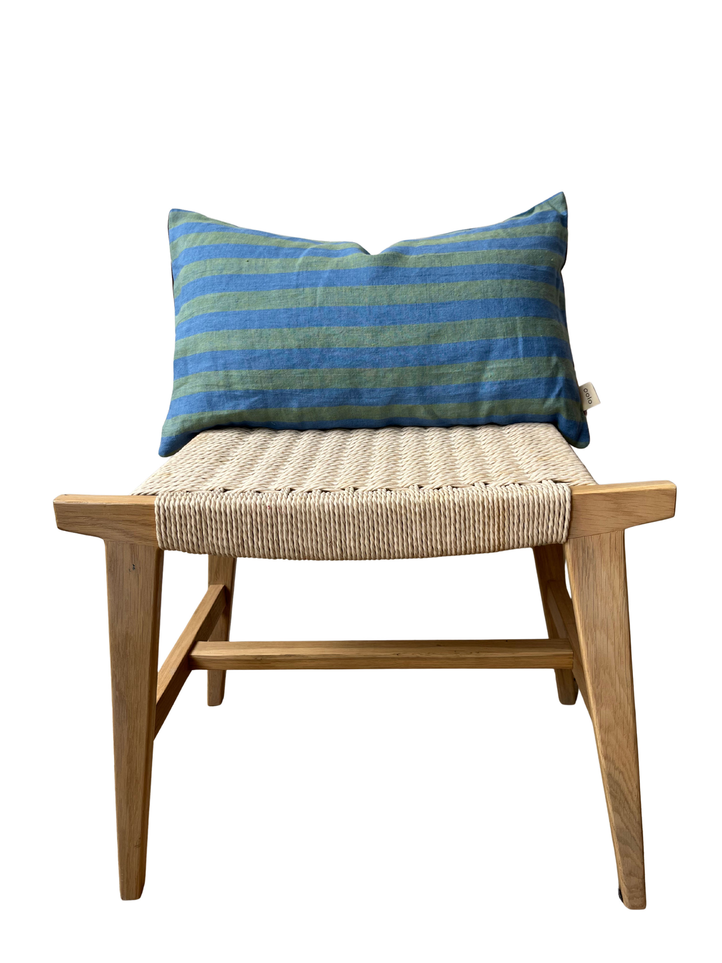land & sea stripe cushion