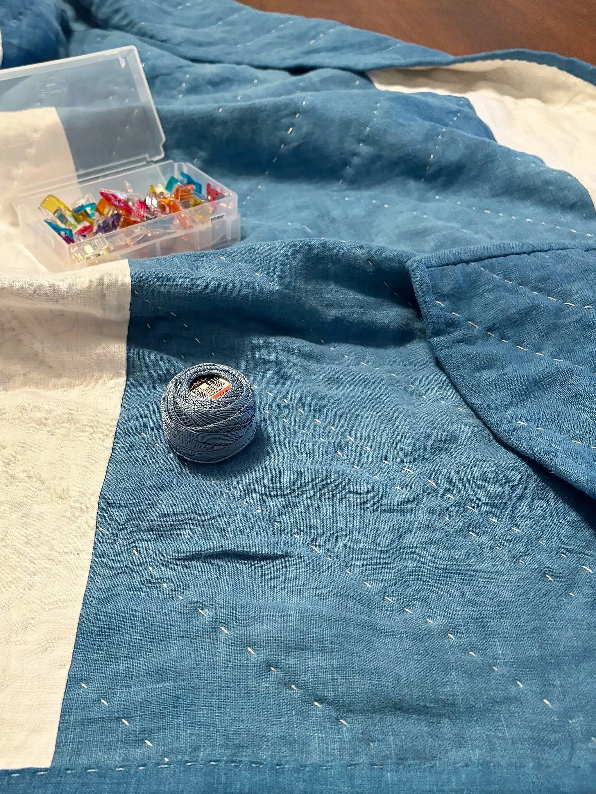 Upcycled Linen Quilt