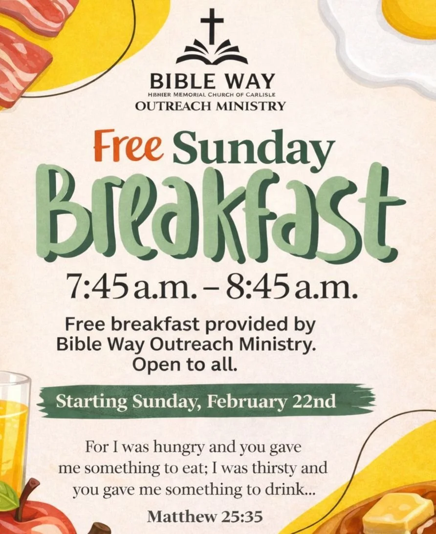 Free Sunday Breakfast Starting Sunday, Febrauary 22nd