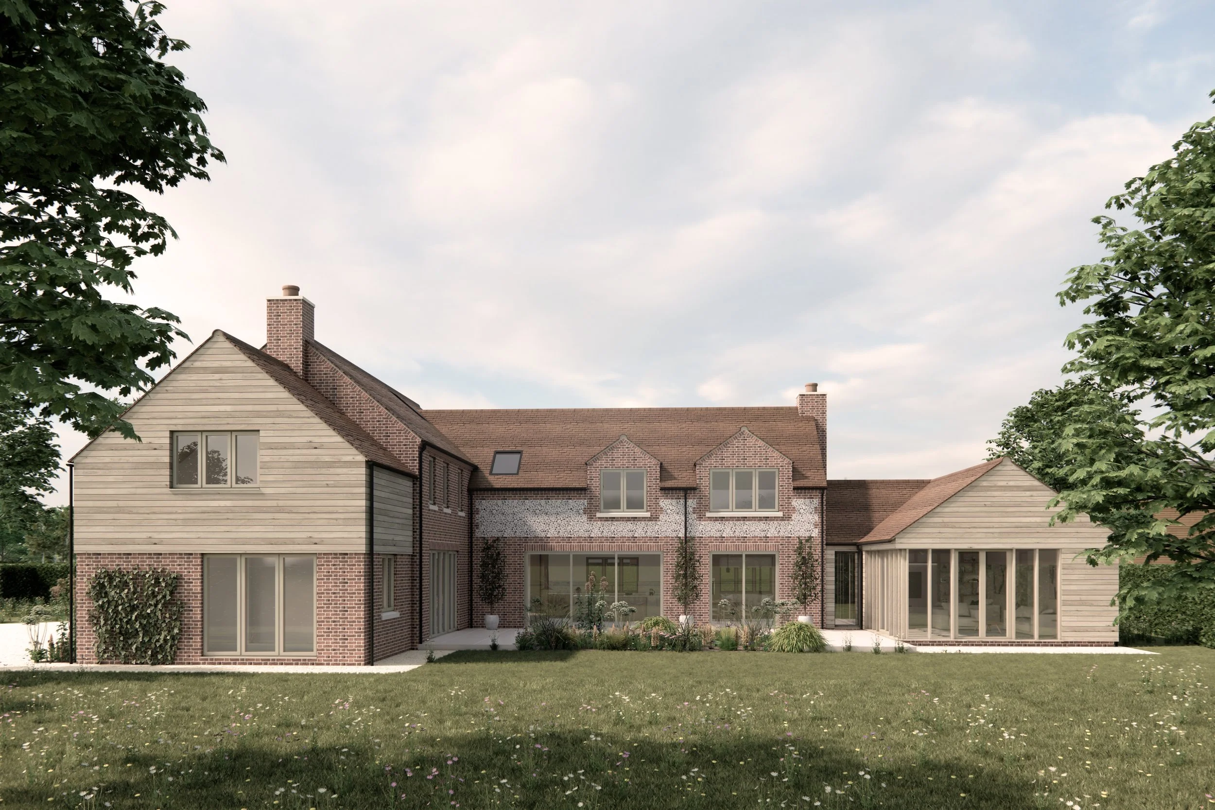 Marsh Keene — New-build Hampshire contemporary farmhouse — MarshKeene Architects