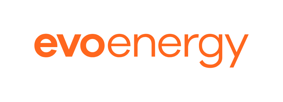 The logo for Evo Energy with the text in bold orange font.