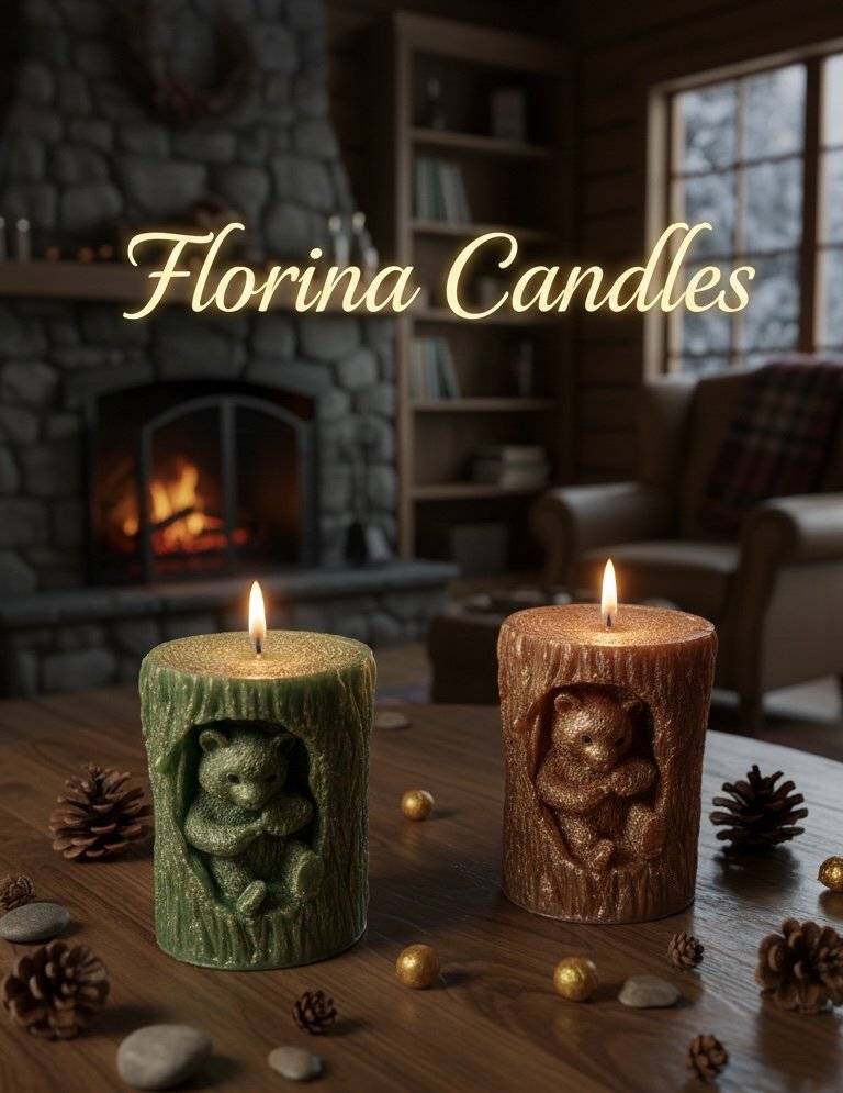 Florina tree bear candle