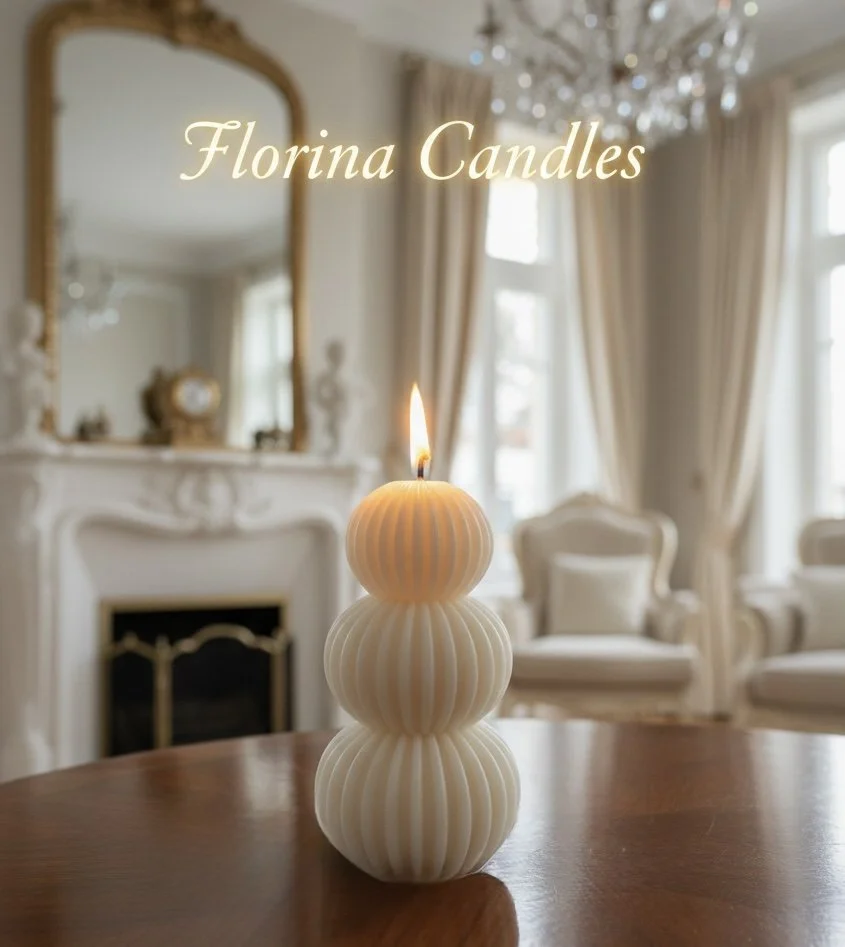 Florina striped spheres candles