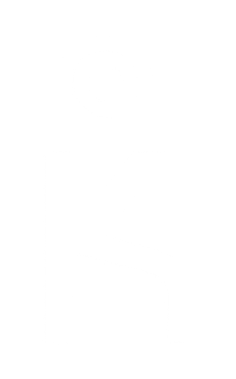 Logo en noir et blanc composé d'un cercle avec un point au centre, situé au-dessus d'une lettre K stylisée. Le fond est noir et le tout est en blanc.