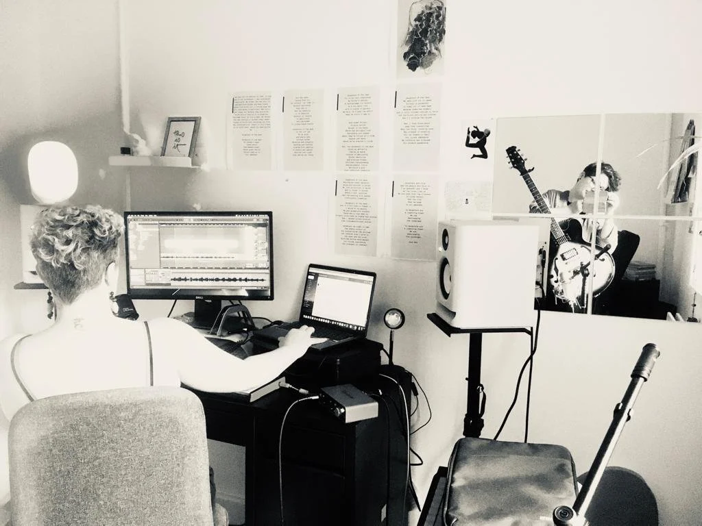 Jess Kav songwriter music production in studio