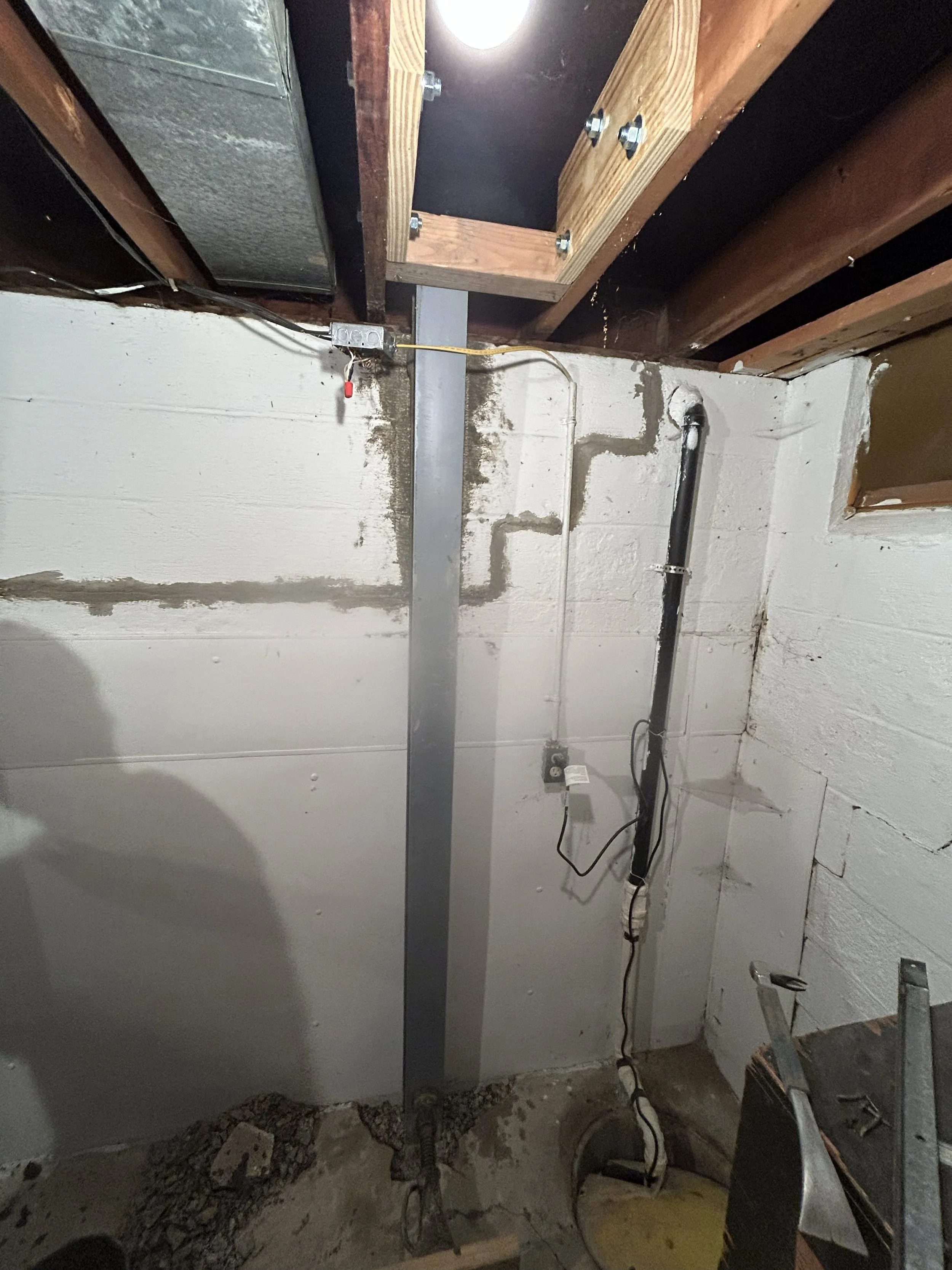 Dig and Push/Steel I beam reinforcement