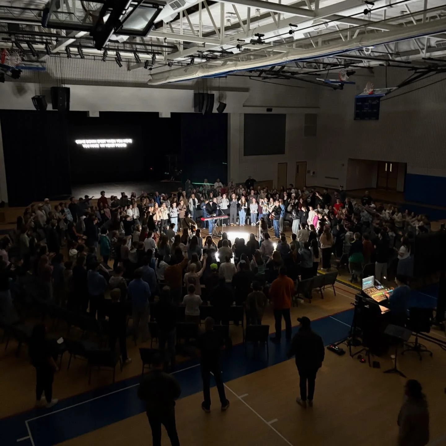 In October, with the launch of our Fruitport campus, we began working to bring HSM and MSM to Fruitport on Sunday nights as well. 
&mdash;> Now, in January, we got to gather with our entire student team at the Fruitport campus and celebrate the ve