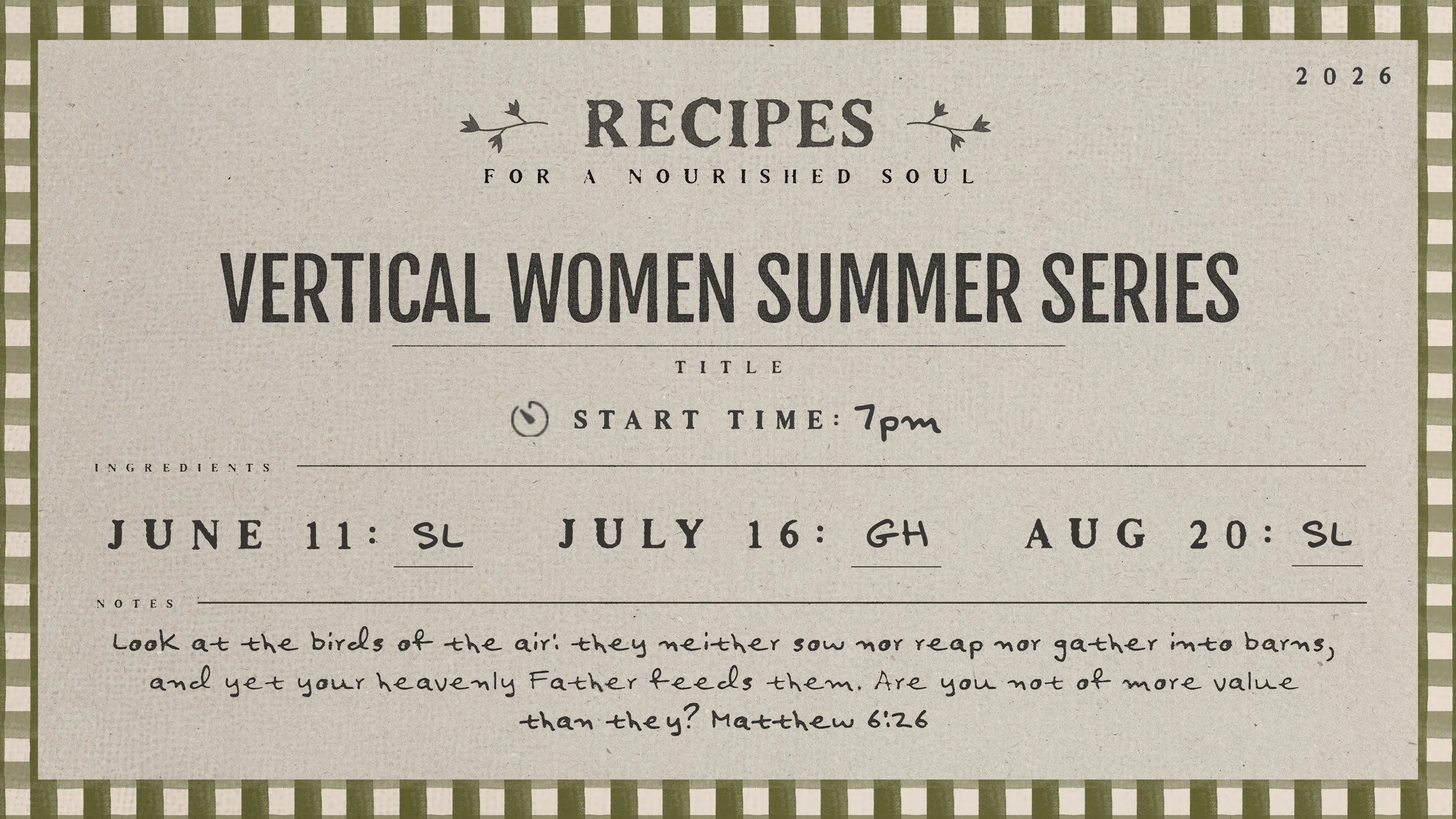 VERTICAL WOMEN SUMMER SERIES
