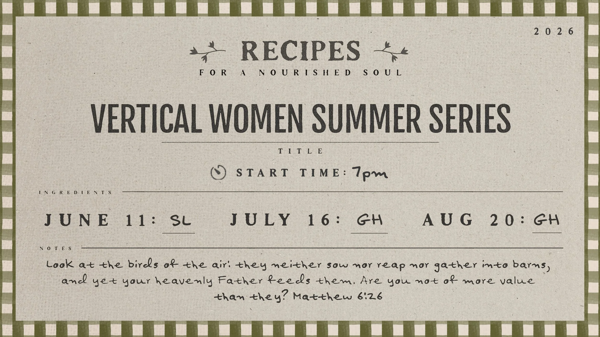 VERTICAL WOMEN SUMMER SERIES 
