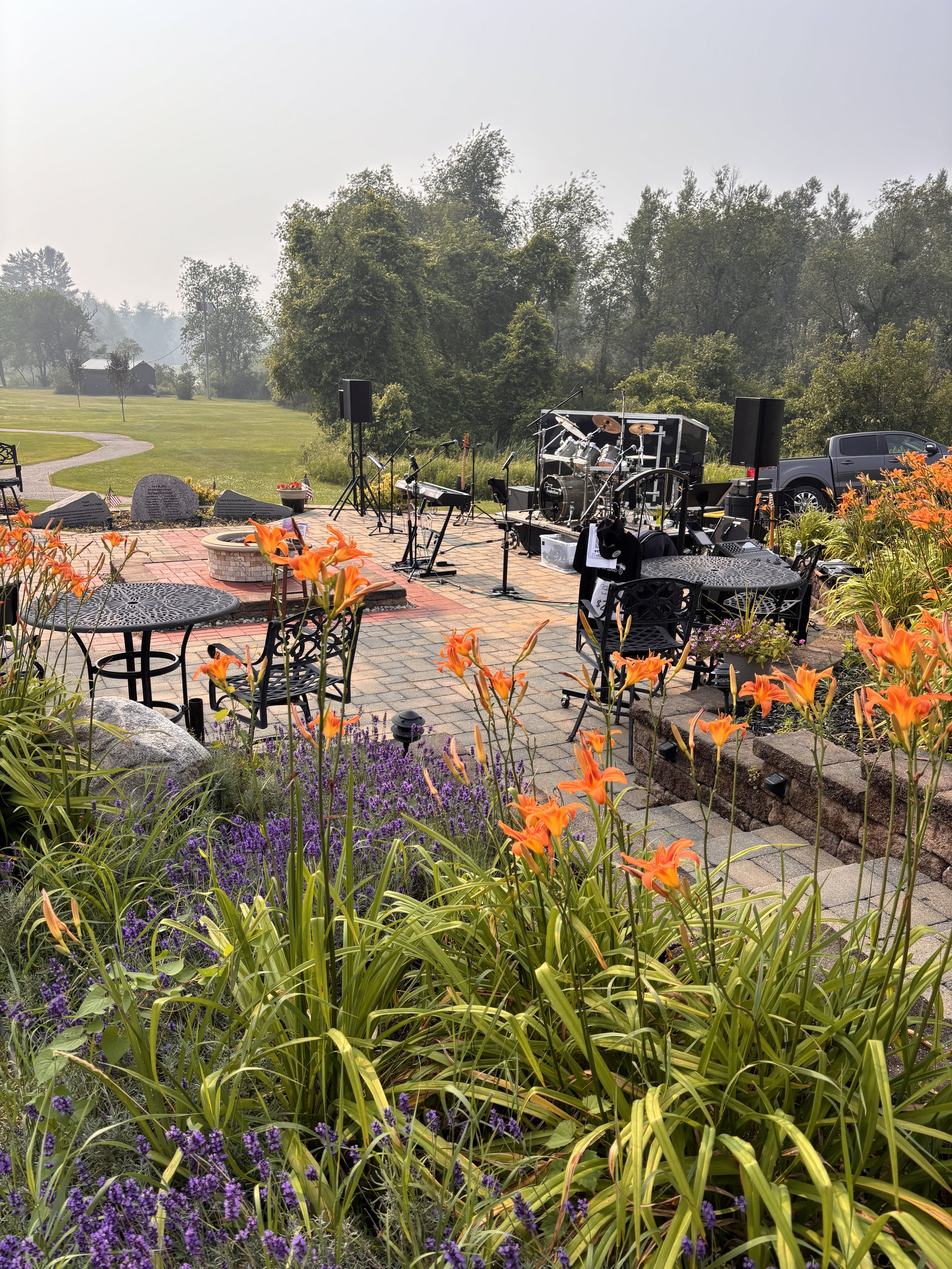 Patio Behind Clubhouse During Live Music Performance