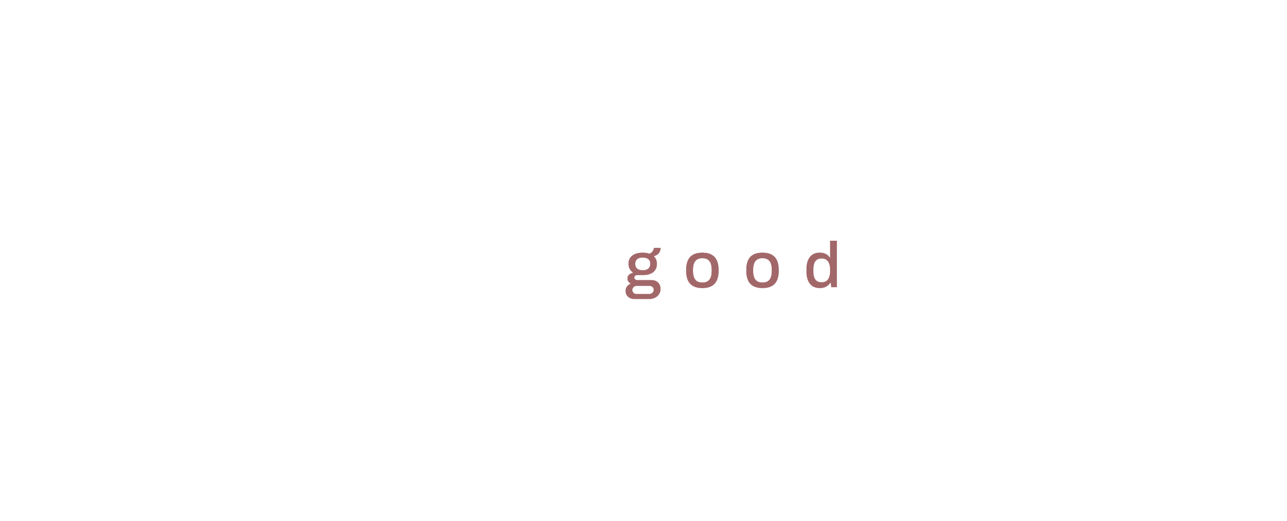Text graphic with the words 'embracing good design' on a black background.