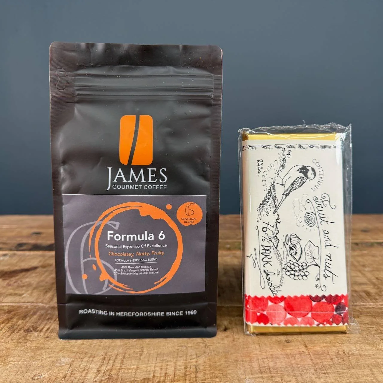 The Second Ultimate Coffee &amp; Chocolate Pairing ☕️🍫

As we&rsquo;re giving away cappuccinos throughout January, we&rsquo;re keeping up our coffee posts, and this coffee is one we know very well!!

We use James Gourmet Coffee &ndash; Formula 6 as 
