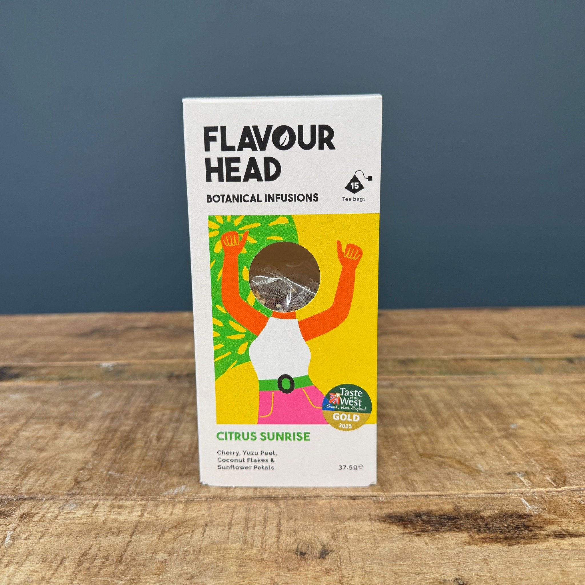 Start your day a little brighter. ☀️🍋

This Flavour Head Botanical Infusion &ndash; Citrus Sunrise is all about light, vibrant flavour and a proper feel-good cup.

A unique blend of:
🍒 Cherry
🍊 Yuzu peel
🥥 Coconut flakes
🌻 Sunflower petals

It&r