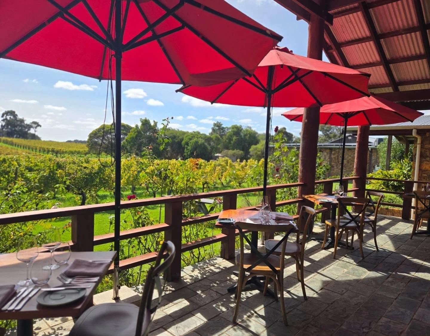 Stunning view, instantly transported to Italy 🥰 🍇🍷

Second stop at @cullenwines, Sunday's 21st wine tour

#Cowtownsdesidriver #privatedrivermargaretriver #winetourmargaretriver #margaretriverregion #cullenswinery