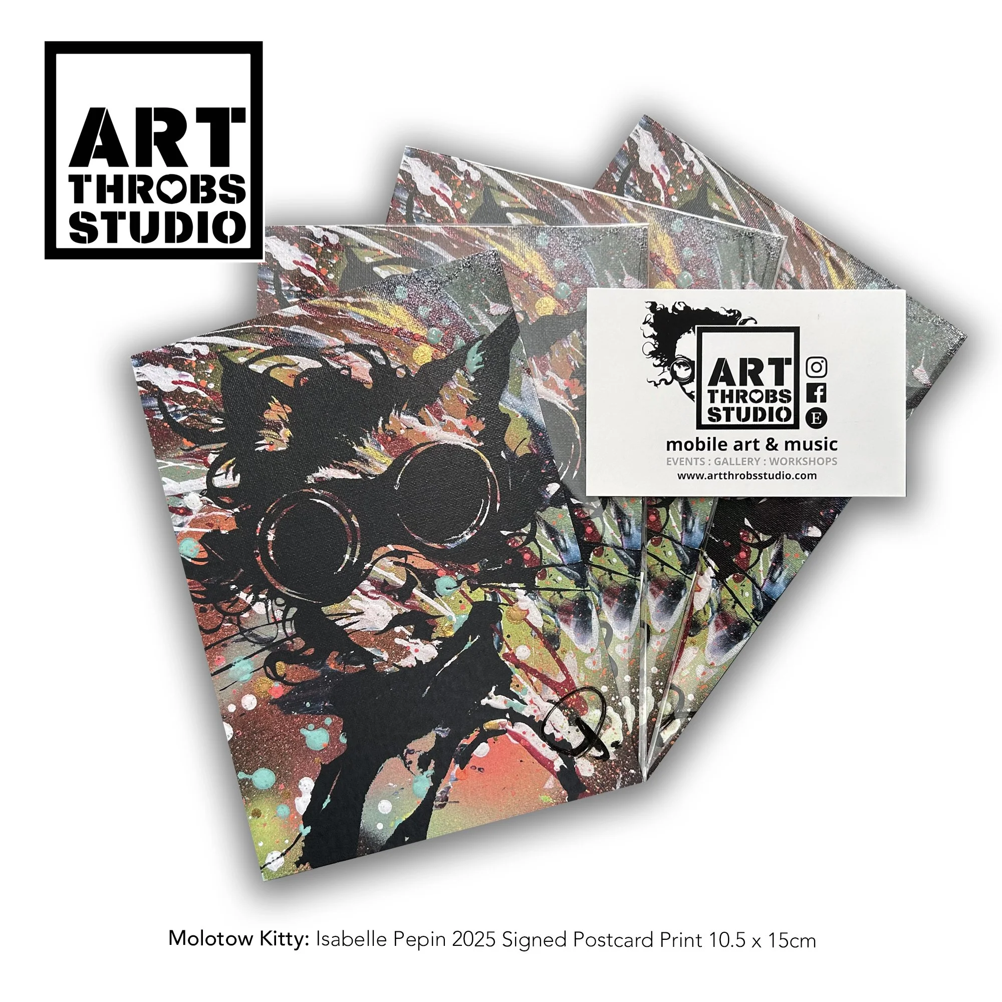 Molotow Kitty 2024 Limited Edition Signed Print 15 x 10.5cm