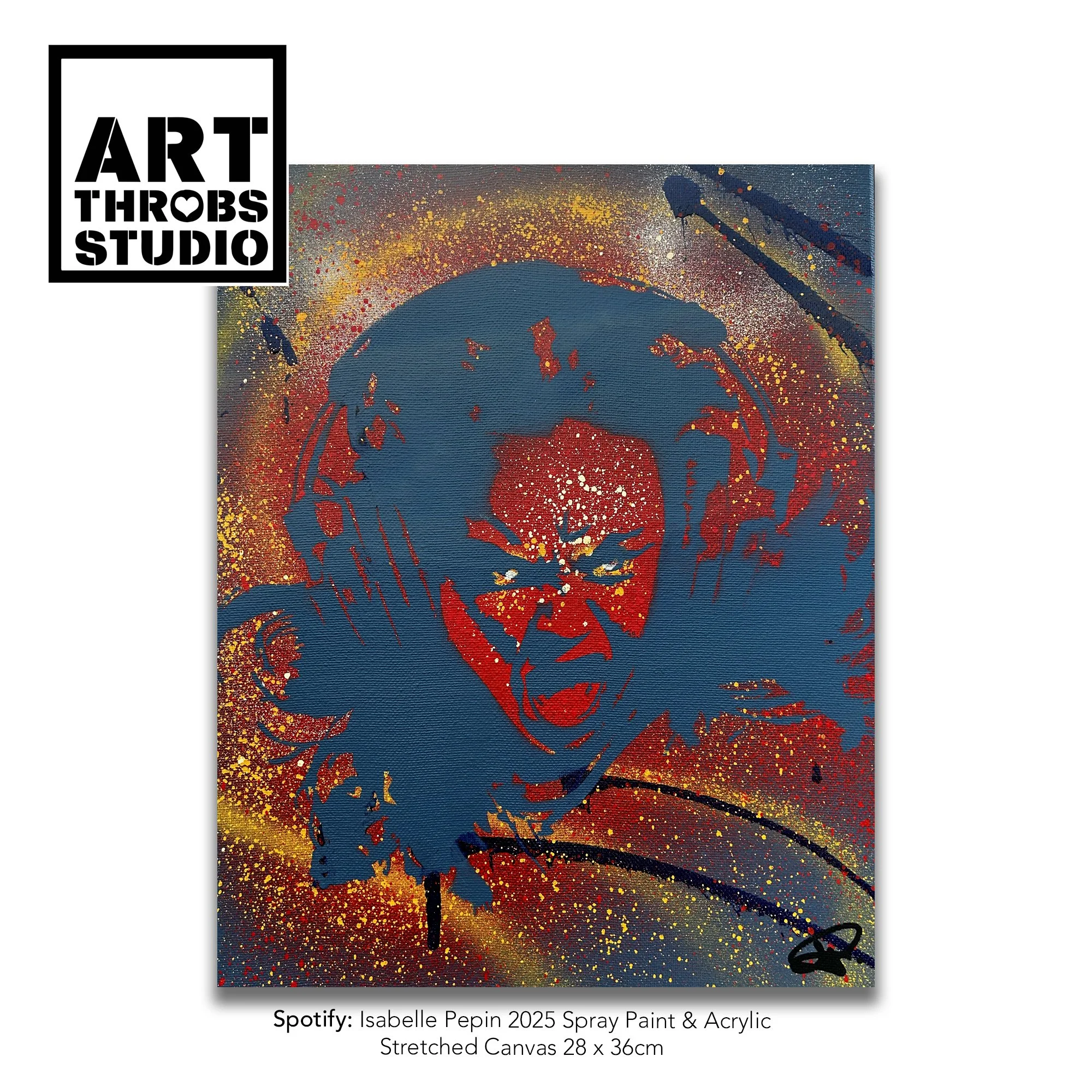 Spotify 2025 Spray & Acrylic on Canvas by Isabelle Pepin