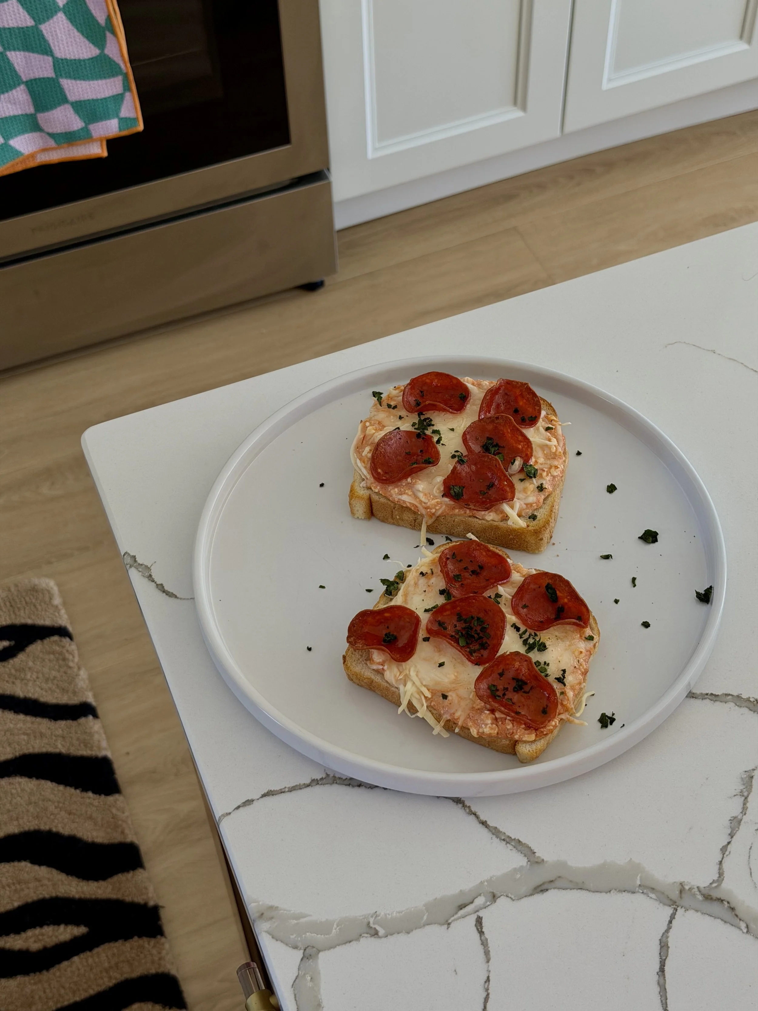 High-Protein Cottage Cheese Pizza Toast
