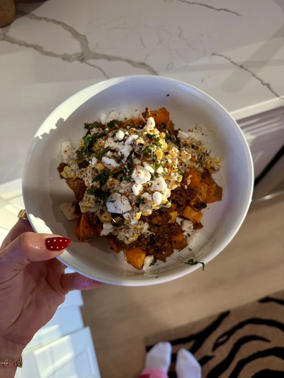 street corn beef bowls