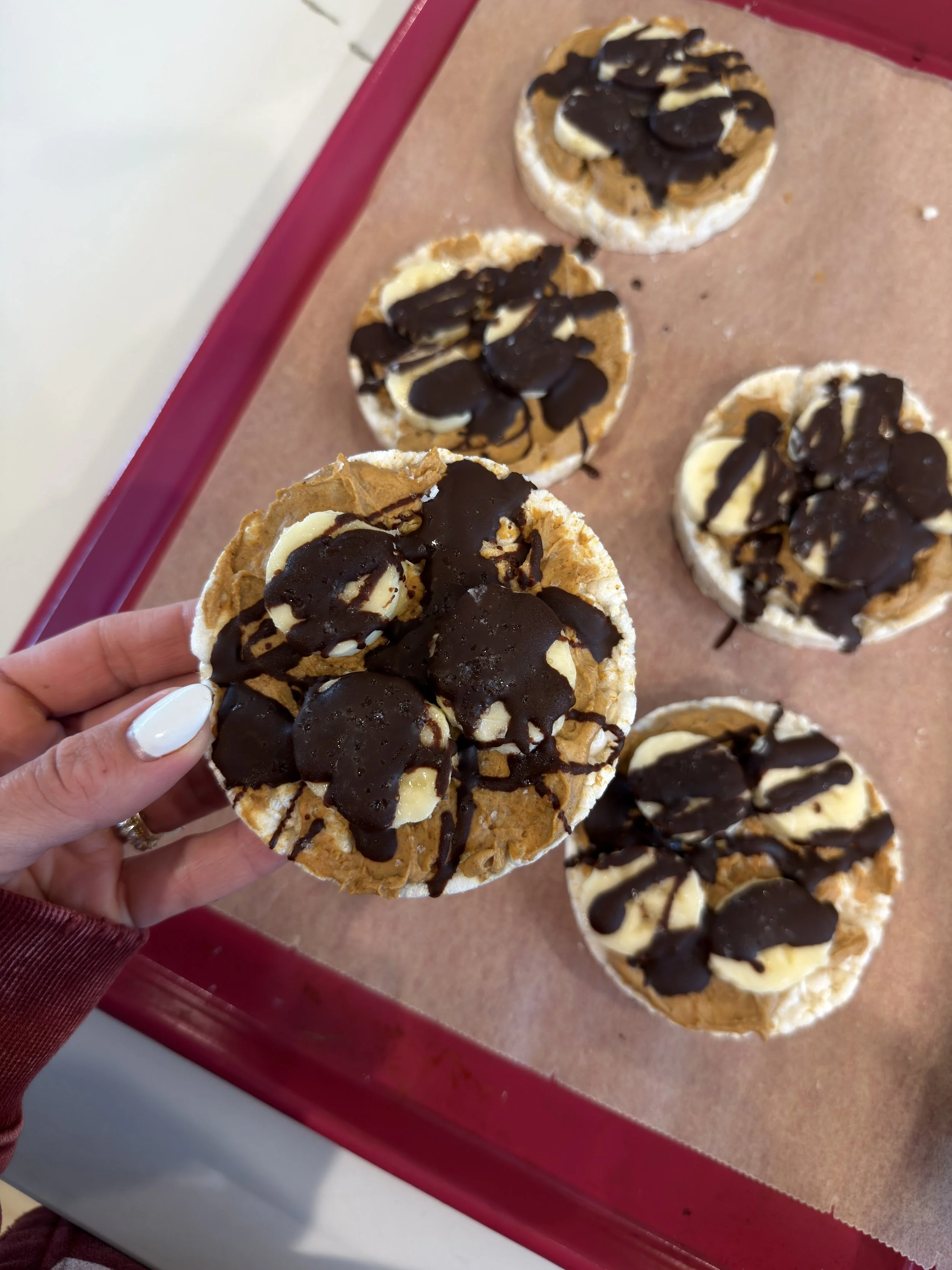 pb banana rice cakes