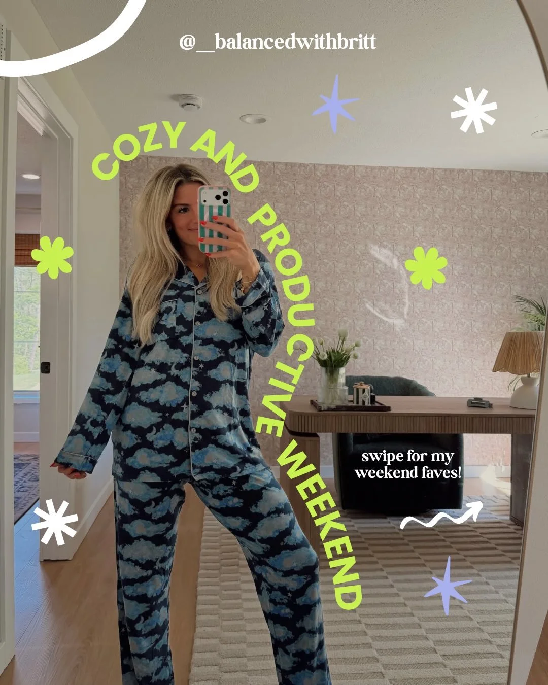 a cozy weekend > every other kind of weekend 🪩☁️🌙🧸

comment &ldquo;COZY&rdquo; &amp; i&rsquo;ll send over everything i swear by for a productive but restful weekend!

ps my favoriteeeee pjs, @inmysundays , is hosting a giveaway for national paj