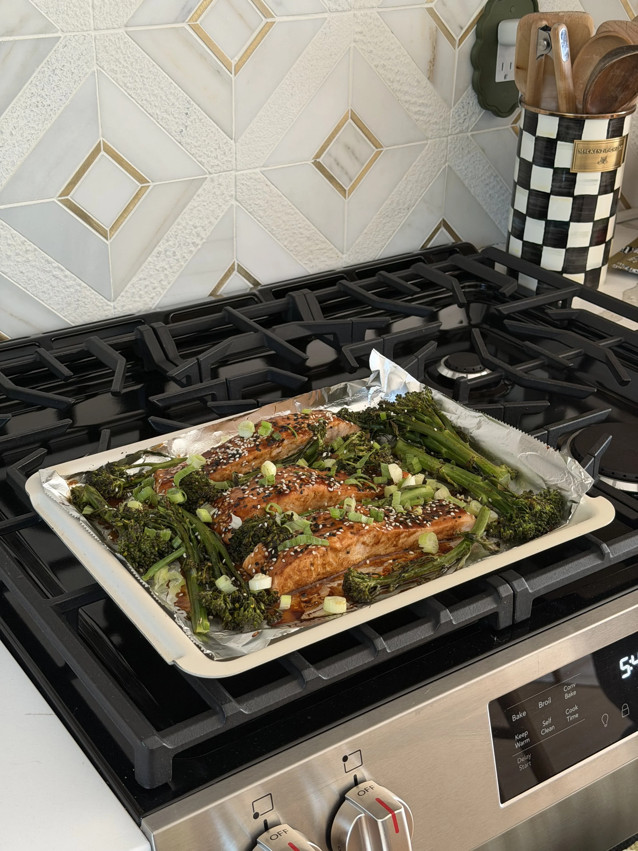 Sheet Pan Glazed Salmon &amp; Broccolini
