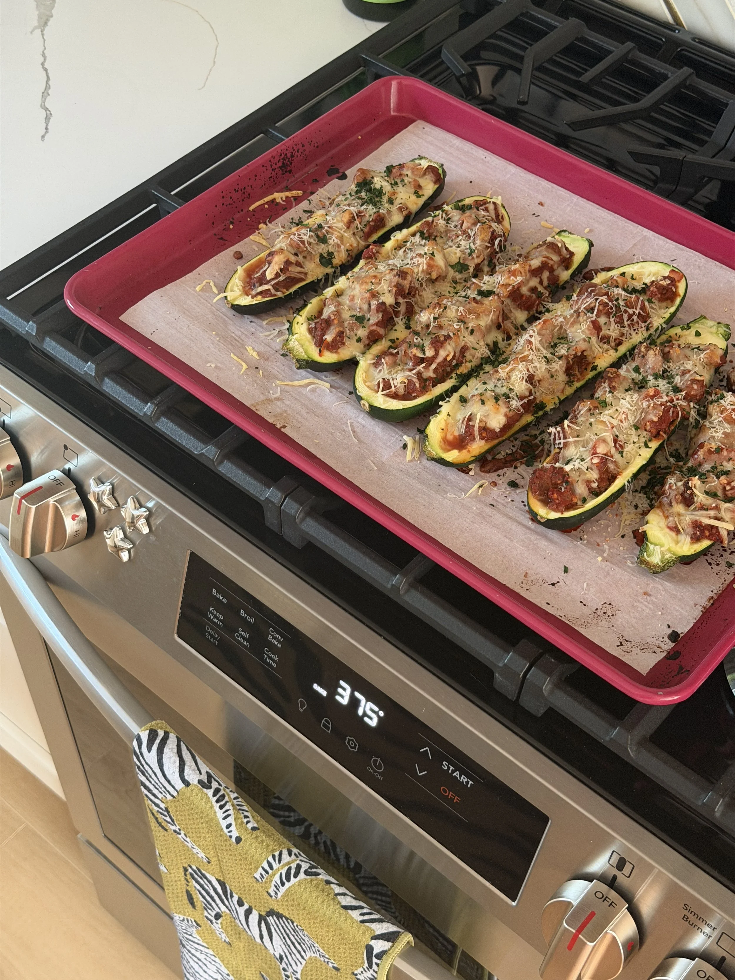 Italian Stuffed Zucchini Boats
