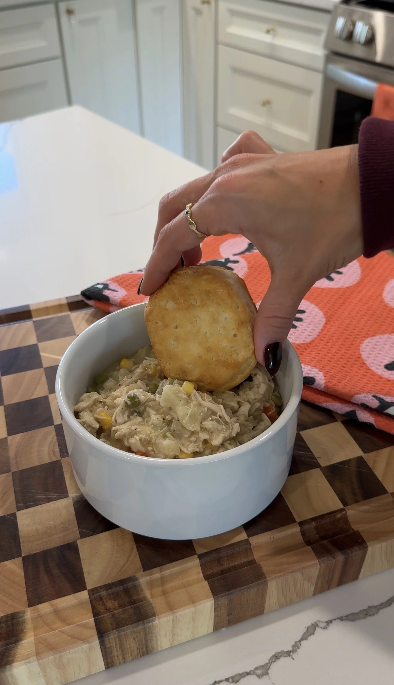 Crockpot Chicken Pot Pie &amp; Biscuits