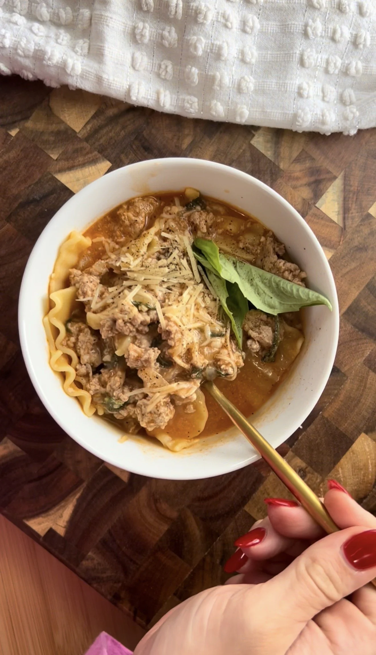 High-Protein Crockpot Lasagna Soup
