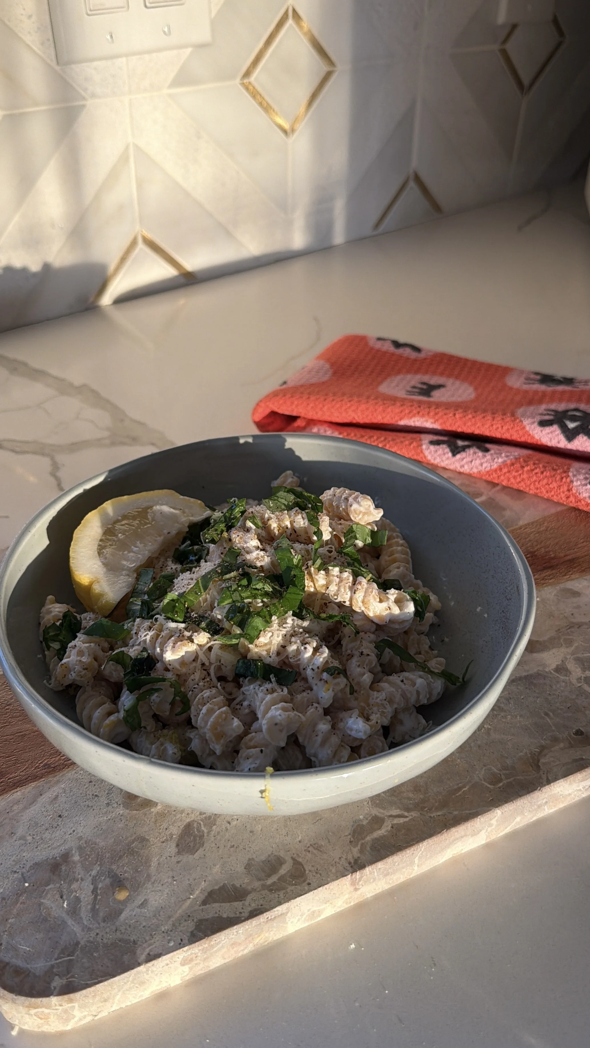 Lemon Ricotta High-Protein Fusilli — balanced with britt