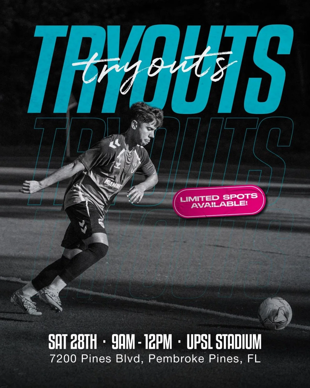 🔥 MIAMI UNITED FC &ndash; OPEN TRYOUTS 🔥

Miami United FC, the most decorated club in South Florida, is looking for talented and ambitious players to join our First Team and be part of the Miami United Multi-Division Project.

📅 Date: Saturday, Ma