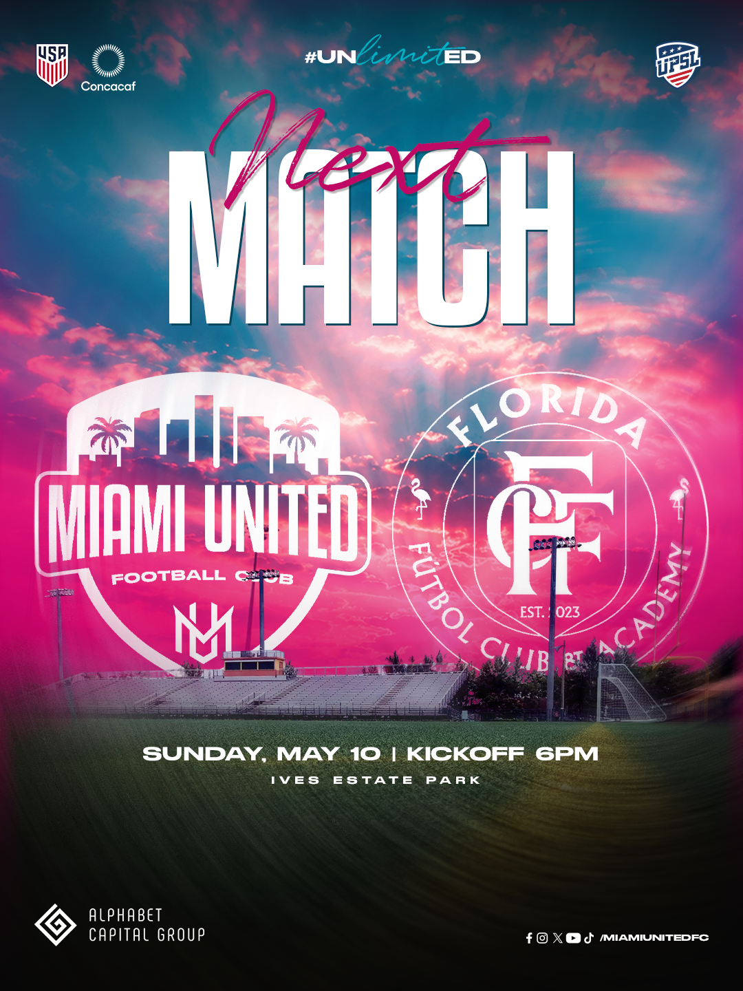 Match Preview: Miami United First Team looks to continue its winning momentum against Florida Futbol Club; Miami United U23 set for debut in SPL Silver Division