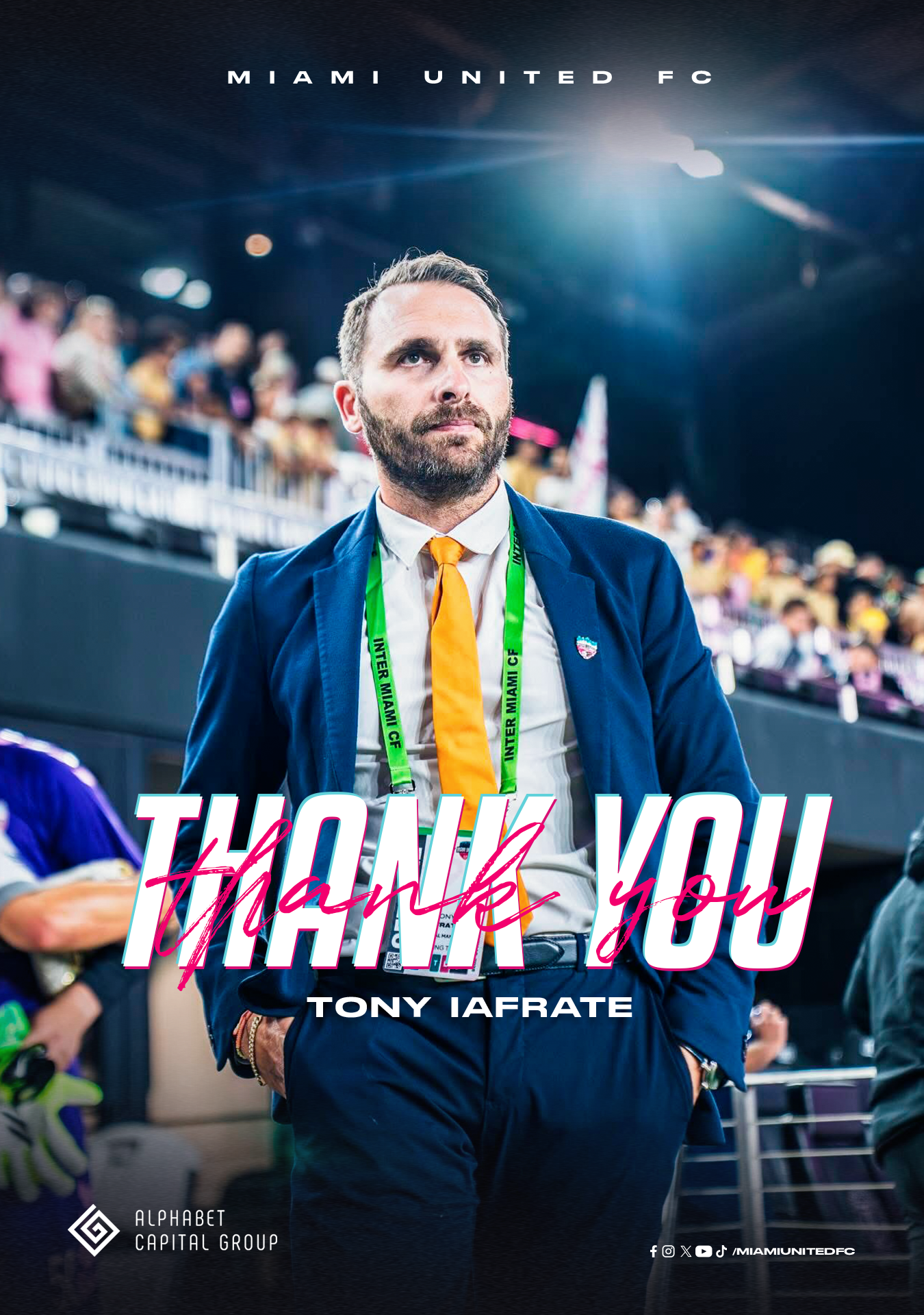 Official Statement:  Tony Iafrate resigns as Miami United FC CEO