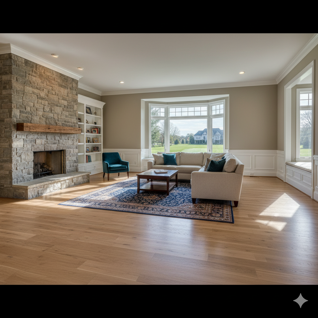 Hardwood floor refinishing Warrington PA Bucks County home