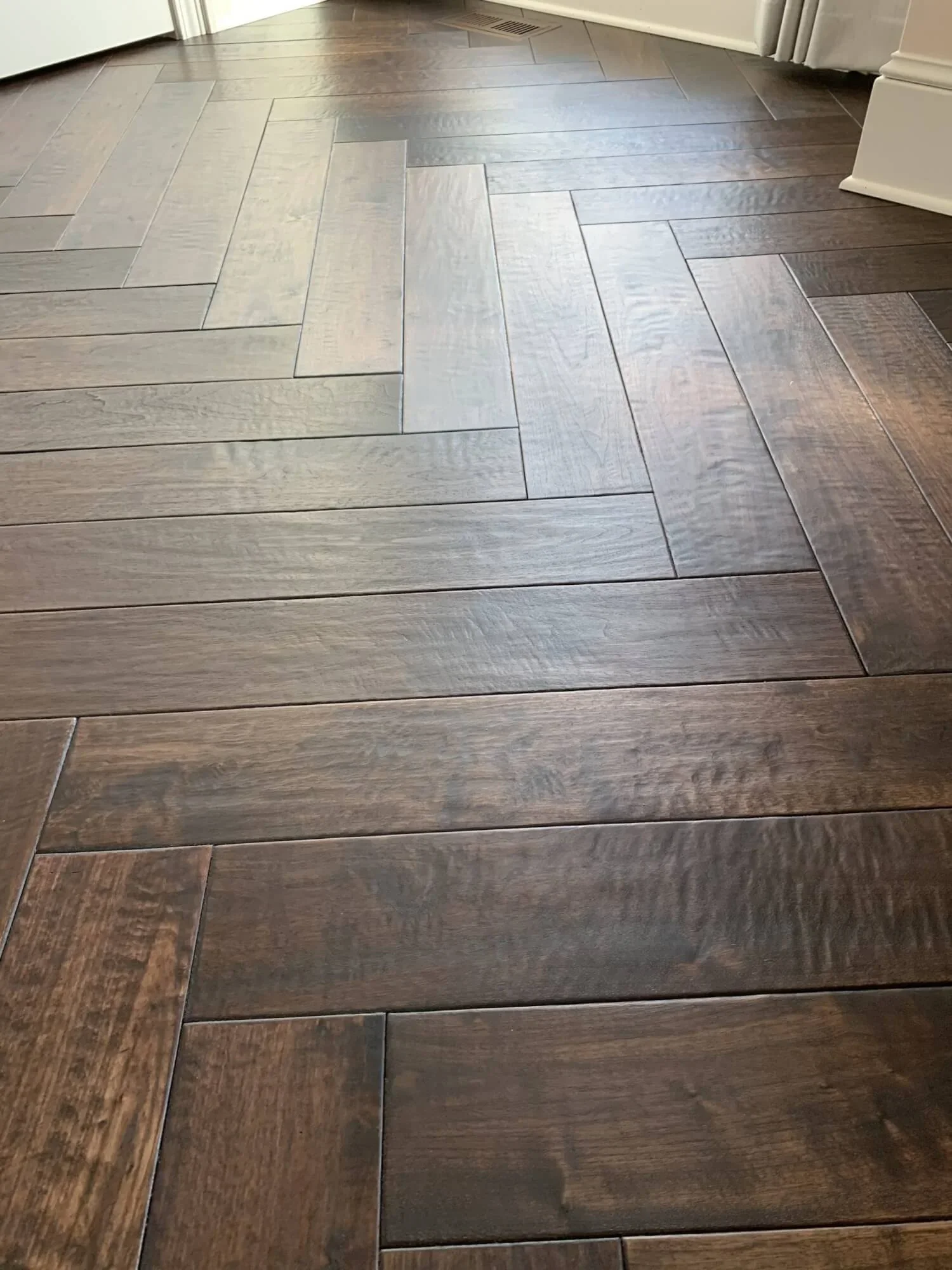 Engineered vs solid hardwood floor installation Pennsylvania Bucks County home