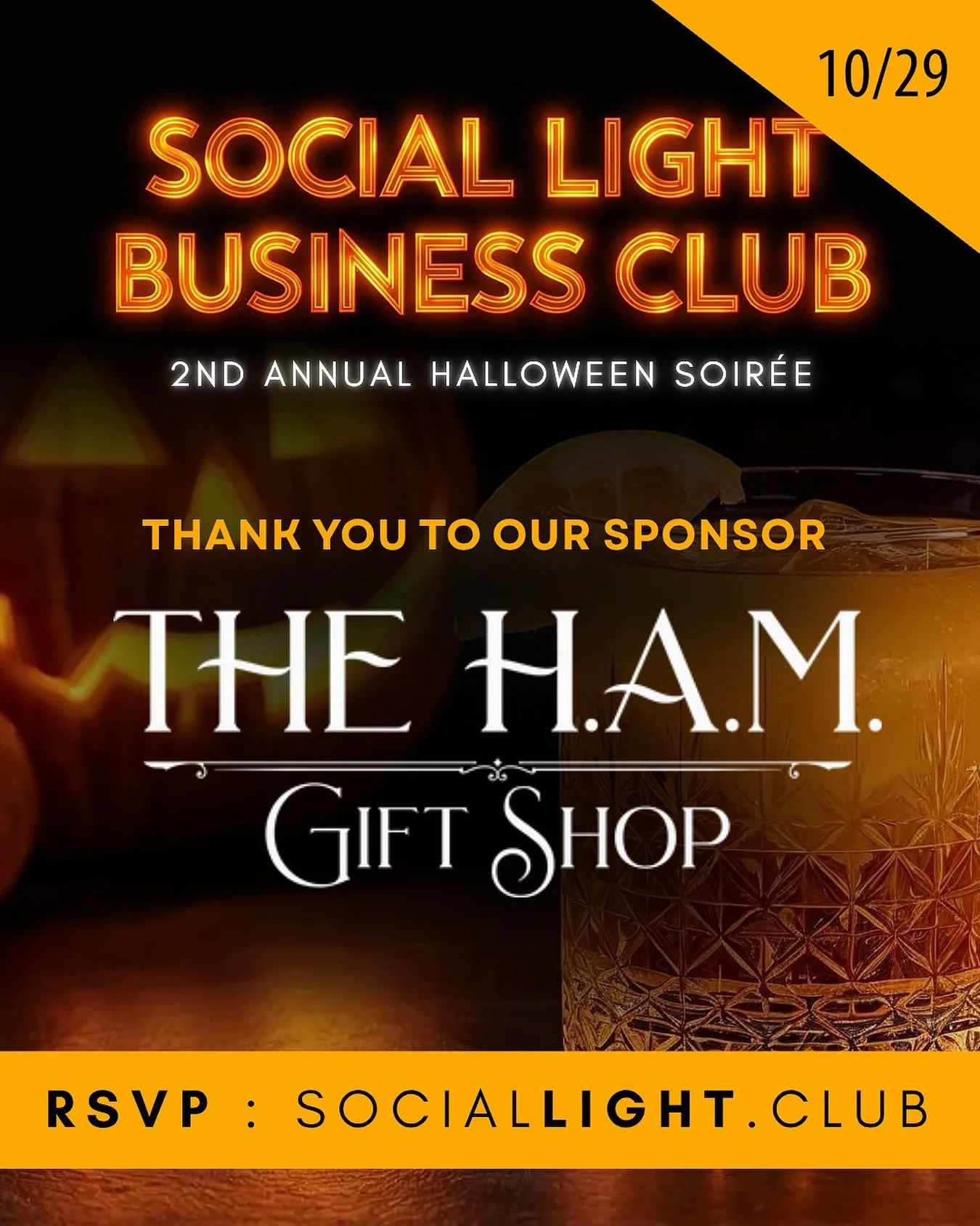 Thank you @thehamgiftshop 
Your support allows us to bring awesome events to Central MA! 
See you on 10/29 for another fantastic evening, RSVP on our site!