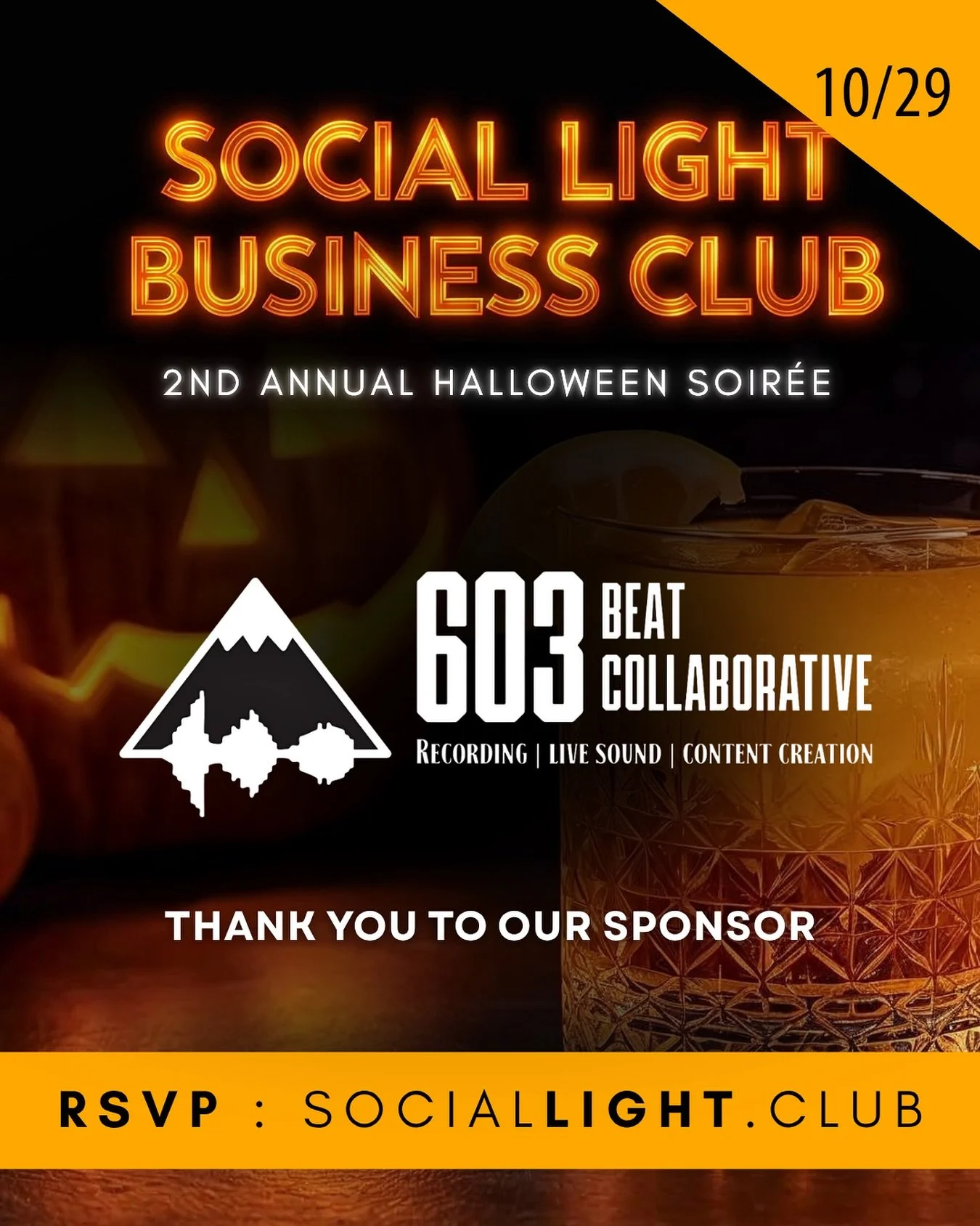 A heartfelt thank you to @603beatcollaborative for your incredible support! 
We can’t wait to celebrate at our Second Annual Halloween Soirée this Wednesday!
The Cellar – Fitchburg, MA
6–9 PM
Reserve your spot !