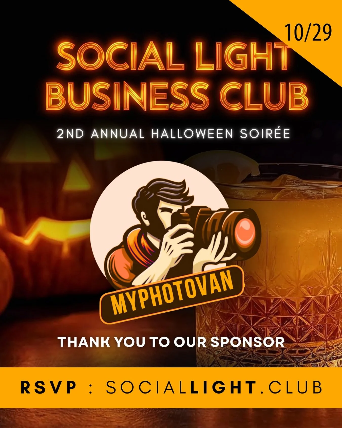 A big thank you to @myphotovan - your support means so much! We’re so excited for this Wednesday: our Second Annual Halloween Soirée. 
The Cellar, Fitchburg MA
6–9 PM
Don’t forget to RSVP on our website! 
#SocialLightBusin