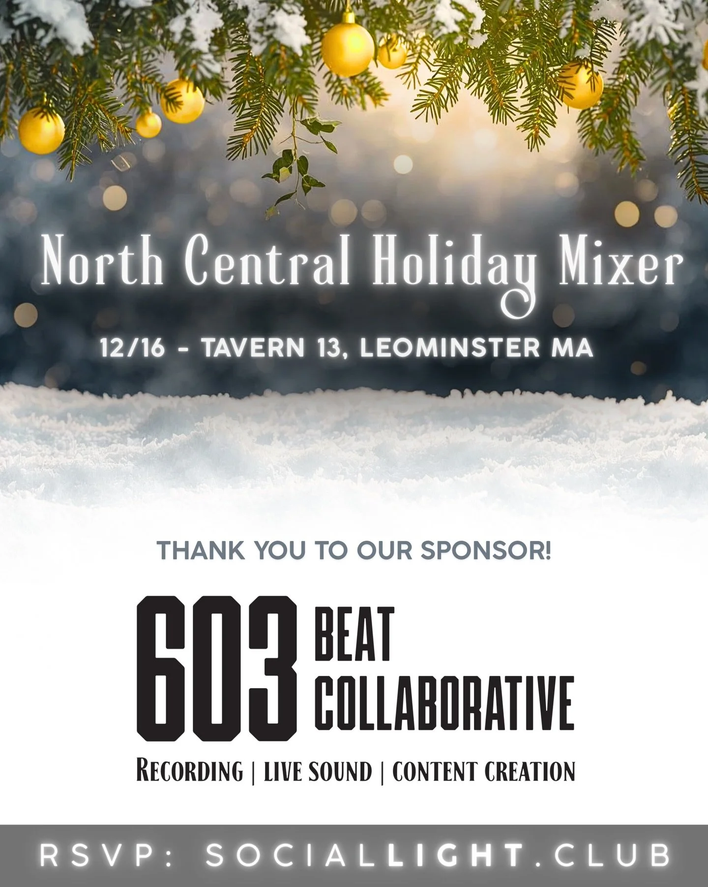 We're pumped to partner with @603beatcollaborative! Catch us Tuesday the 16th at Tavern 13 in Leominster, MA.