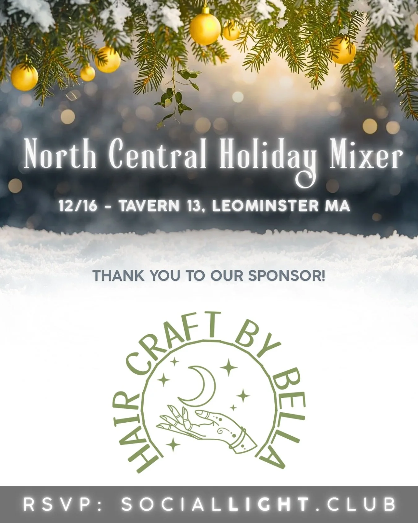 We're thrilled to have another amazing business on board! Thanks for your support, @haircraftbybella. Let's keep celebrating our fellow professionals! RSVP or get involved by DMing us. See you at Tavern 13 in Leominster, MA on the 16th!