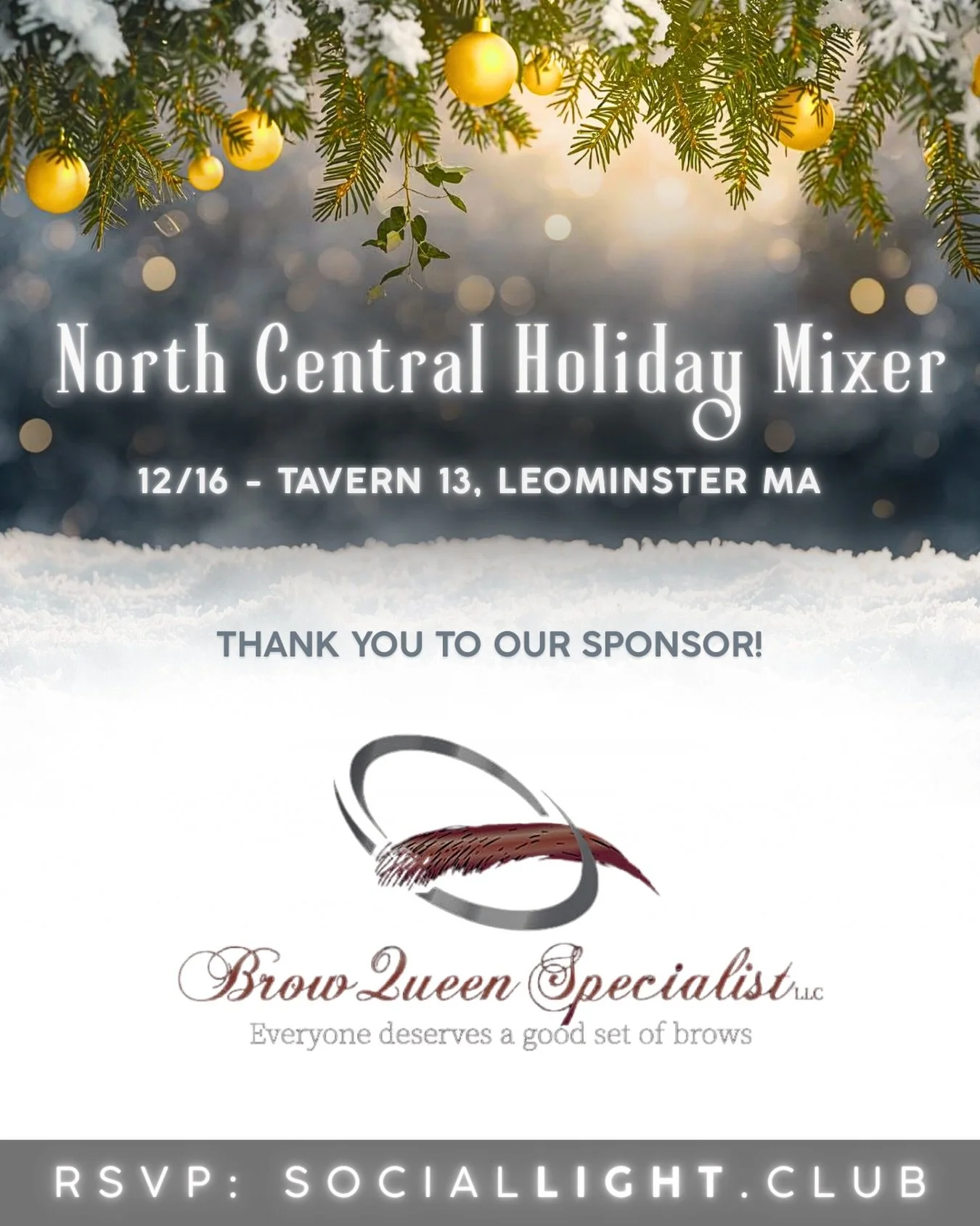 We're delighted to have @browqueenspecialistllc on board as a sponsor for our holiday party!
Thank you for your support! We're eager to collaborate again soon.

Meet us at Tavern 13 in Leominster, MA on the 16th.

RSVP is required!
