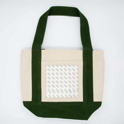 Forest Self Finishing Large Canvas Tote