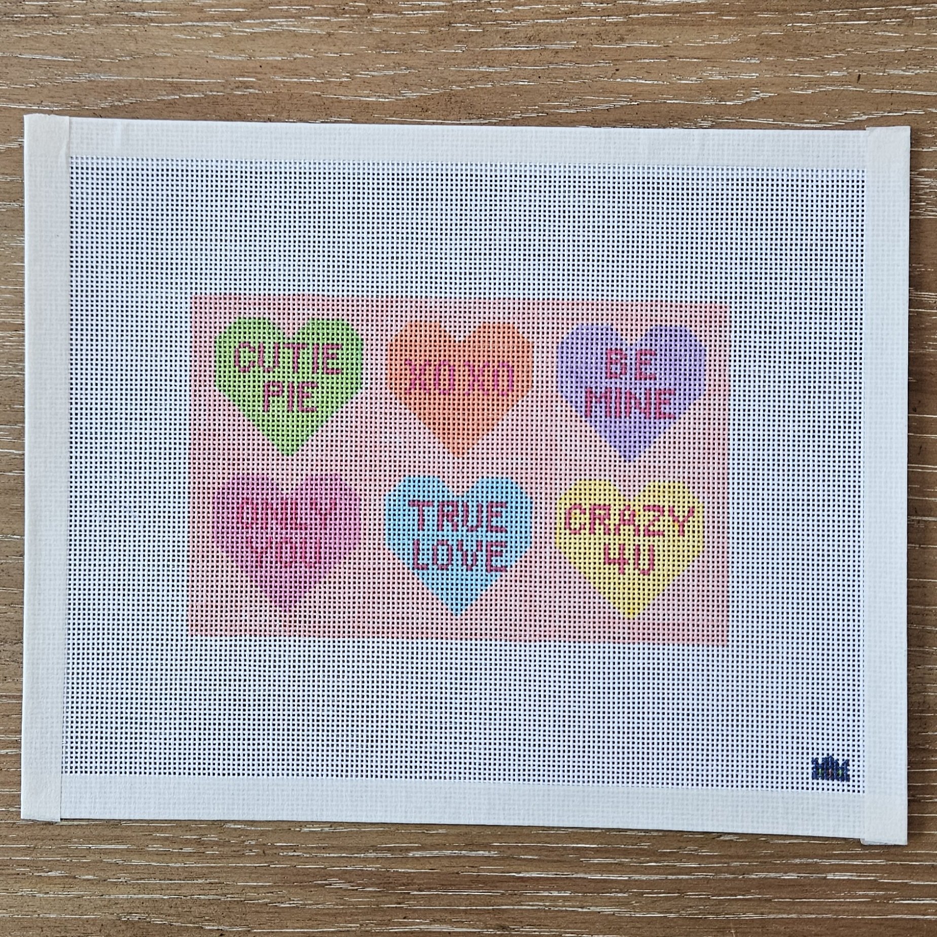 Conversation Hearts Clutch Insert Canvas