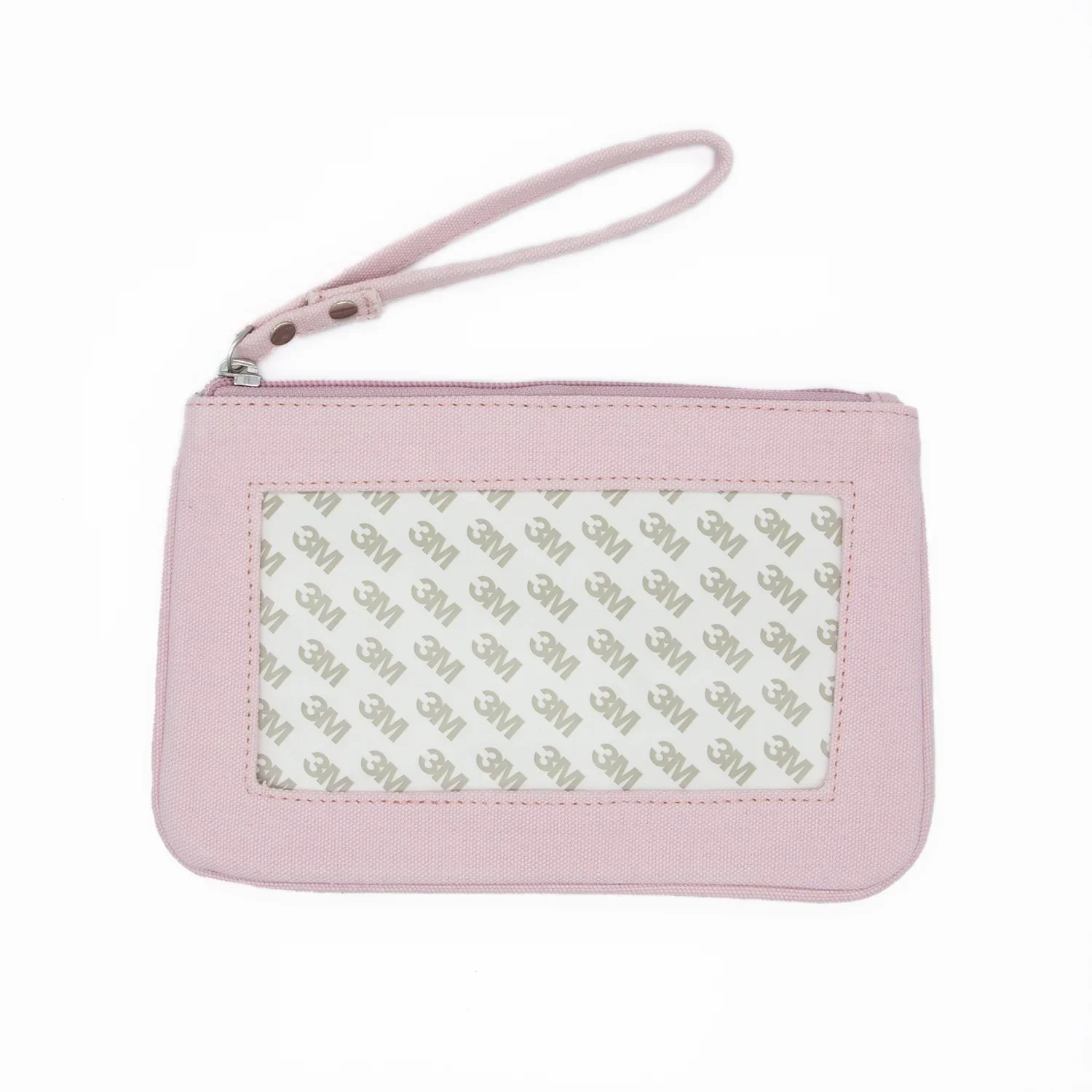 Pink Self Finishing Canvas Clutch
