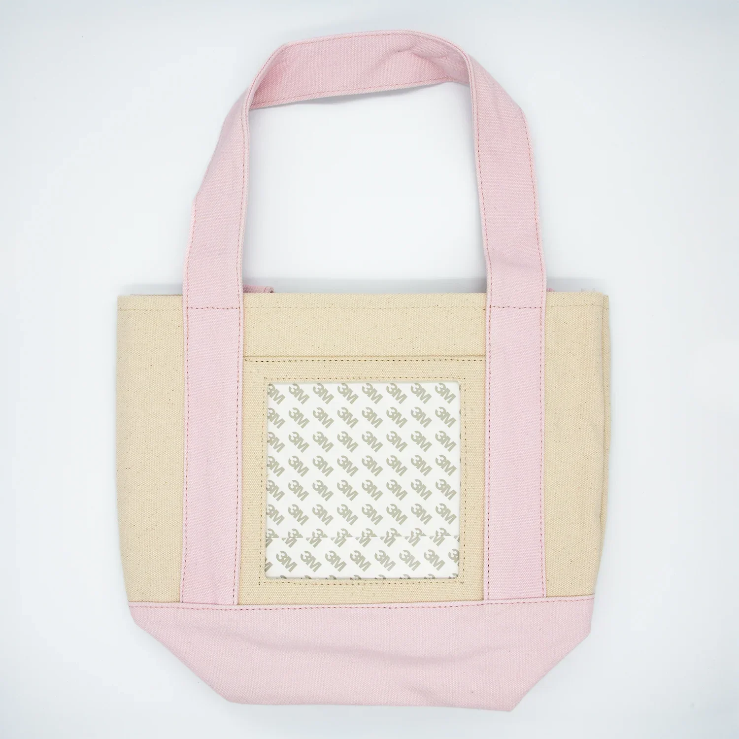 Pink Self Finishing Small Canvas Tote
